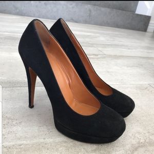 GUCCI Black Platform Suede High Heel Sz 37